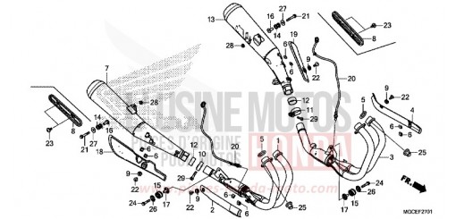 ABGAS-SCHALLDAEMPFER (CB1100SA/SAD) CB1100SAE de 2014